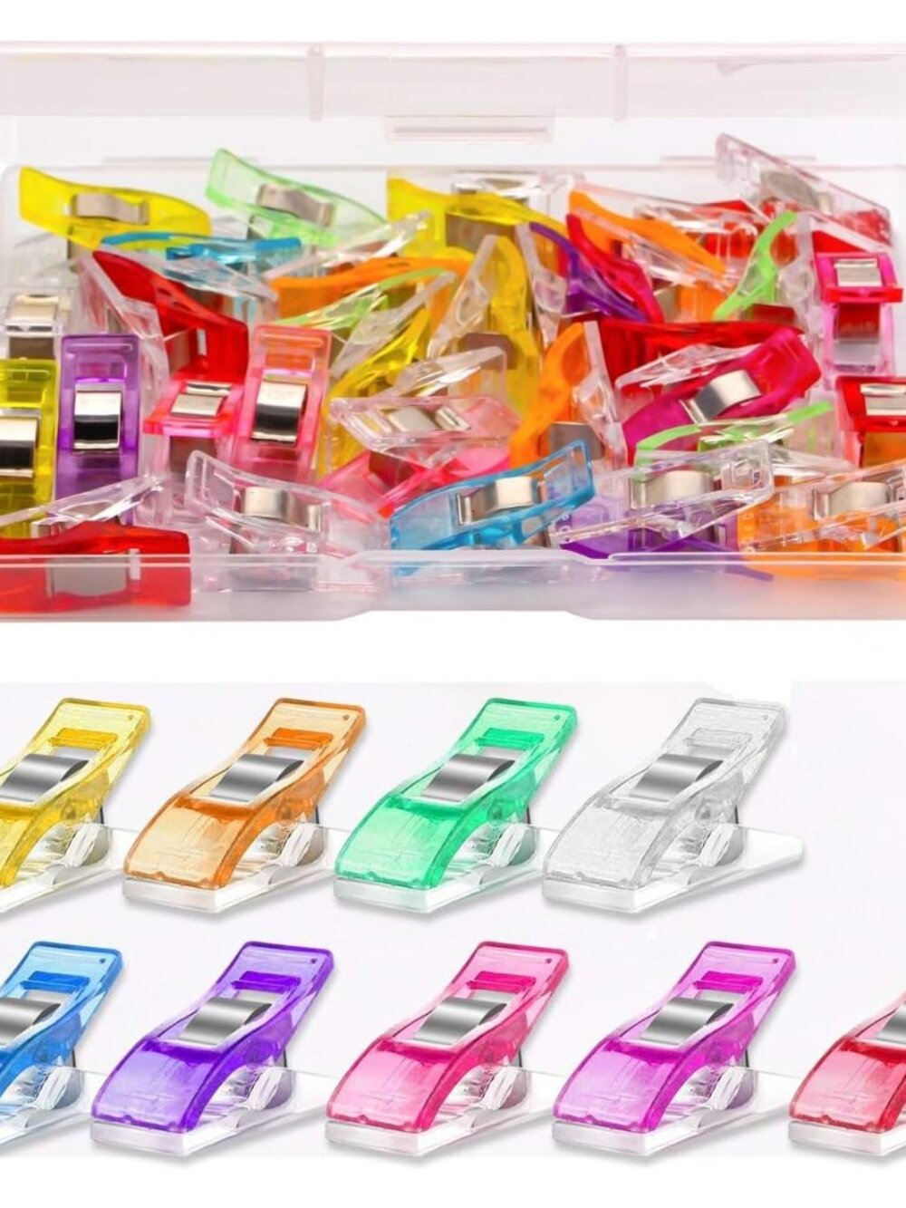Multipurpose Sewing Clips 30 Pcs Premium Quilting Accessories - Assorted Colors